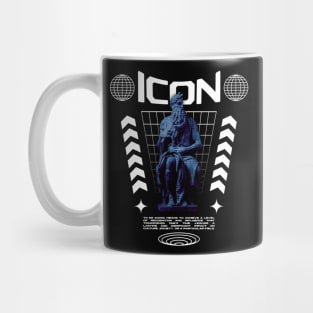 Icon Statue Blue Purple Modern Streetwear Graphic Design Mug